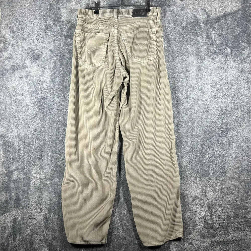 Levis Silvertab Pants Mens 31x34 Beige Corduroy Chino Relaxed Fit 5-Pocket Vinta